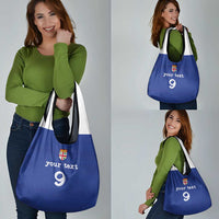 Custom Fijian Football Grocery Bag Tapa Pattern and Shark Tribal