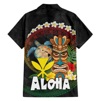 Aloha Hawaii Family Matching Summer Maxi Dress and Hawaiian Shirt Kanaka Maoli with Polynesian Spiral Plumeria