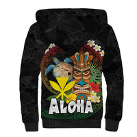 Aloha Hawaii Sherpa Hoodie Kanaka Maoli with Polynesian Spiral Plumeria LT03 - Polynesian Pride
