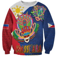 Philippines MassKara Sweatshirt Filipino Carnival Mask and Polynesian Pattern