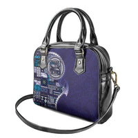 Samoan Siapo Art Tattoo Polynesian Pattern Shoulder Handbag Navy Color LT03 - Polynesian Pride