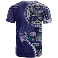 Samoan Siapo Art Tattoo Polynesian Pattern T Shirt Navy Color - Polynesian Pride