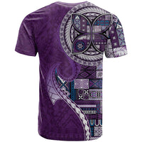 Samoan Siapo Art Tattoo Polynesian Pattern T Shirt Purple Color - Polynesian Pride