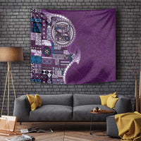 Samoan Siapo Art Tattoo Polynesian Pattern Tapestry Purple Color - Polynesian Pride