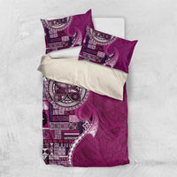 Samoan Siapo Art Tattoo Polynesian Pattern Bedding Set Pink Color - Polynesian Pride