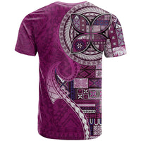 Samoan Siapo Art Tattoo Polynesian Pattern T Shirt Pink Color - Polynesian Pride