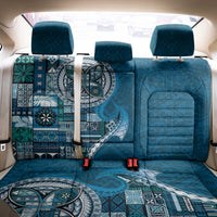 Samoan Siapo Art Tattoo Polynesian Pattern Back Car Seat Cover Teal Color - Polynesian Pride