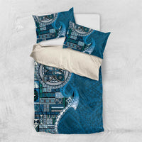 Samoan Siapo Art Tattoo Polynesian Pattern Bedding Set Teal Color - Polynesian Pride