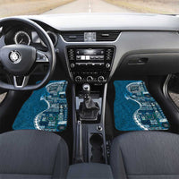 Samoan Siapo Art Tattoo Polynesian Pattern Car Mats Teal Color - Polynesian Pride