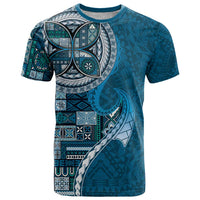 Samoan Siapo Art Tattoo Polynesian Pattern T Shirt Teal Color - Polynesian Pride