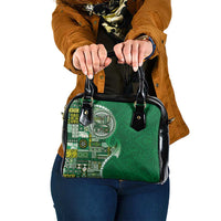 Samoan Siapo Art Tattoo Polynesian Pattern Shoulder Handbag Green Color LT03 One Size Green - Polynesian Pride