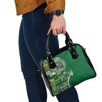 Samoan Siapo Art Tattoo Polynesian Pattern Shoulder Handbag Green Color LT03 - Polynesian Pride