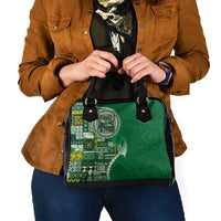 Samoan Siapo Art Tattoo Polynesian Pattern Shoulder Handbag Green Color LT03 - Polynesian Pride