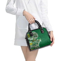 Samoan Siapo Art Tattoo Polynesian Pattern Shoulder Handbag Green Color LT03 - Polynesian Pride