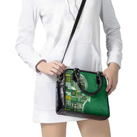 Samoan Siapo Art Tattoo Polynesian Pattern Shoulder Handbag Green Color LT03 - Polynesian Pride