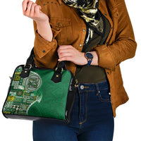 Samoan Siapo Art Tattoo Polynesian Pattern Shoulder Handbag Green Color LT03 - Polynesian Pride