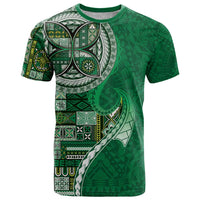 Samoan Siapo Art Tattoo Polynesian Pattern T Shirt Green Color - Polynesian Pride