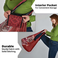 Samoan Siapo Art Tattoo Polynesian Pattern Grocery Bag Red Color LT03 - Polynesian Pride