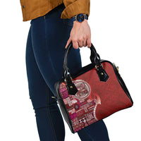 Samoan Siapo Art Tattoo Polynesian Pattern Shoulder Handbag Red Color LT03 - Polynesian Pride