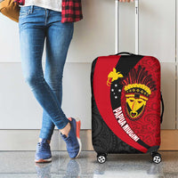 Papua New Guinea Mask Festival Luggage Cover Papua Niugini Tribe Mask Melanesian Pattern