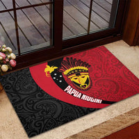 Papua New Guinea Mask Festival Rubber Doormat Papua Niugini Tribe Mask Melanesian Pattern LT03 - Polynesian Pride