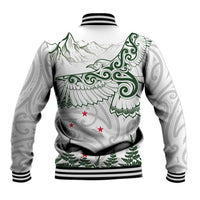New Zealand Kea Bird Baseball Jacket Maori Tattoo and Silver Fern Green Color LT03 - Polynesian Pride
