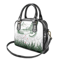 New Zealand Kea Bird Shoulder Handbag Maori Tattoo and Silver Fern Green Color LT03 - Polynesian Pride