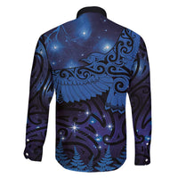 New Zealand Kea Bird Family Matching Mermaid Dress and Hawaiian Shirt Maori Tattoo and Silver Fern Matariki Style LT03 - Polynesian Pride