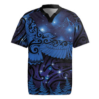 New Zealand Kea Bird Rugby Jersey Maori Tattoo and Silver Fern Matariki Style