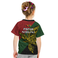 Papua New Guinea Chimbu Province Kid T Shirt PNG Birds Of Paradise Polynesian Arty Style LT03 - Polynesian Pride