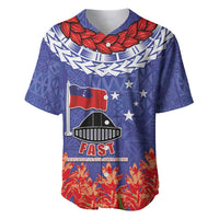 FAST Party Samoa Baseball Jersey Ula Fala Teuila Polynesian Tapa Pattern
