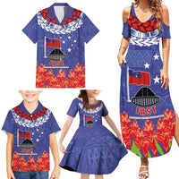 FAST Party Samoa Family Matching Summer Maxi Dress and Hawaiian Shirt Ula Fala Teuila Polynesian Tapa Pattern LT03 - Polynesian Pride