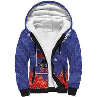 FAST Party Samoa Sherpa Hoodie Ula Fala Teuila Polynesian Tapa Pattern