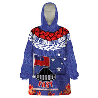 FAST Party Samoa Wearable Blanket Hoodie Ula Fala Teuila Polynesian Tapa Pattern