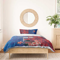 CHOGM FAST Samoa 2024 Bedding Set Samoan Tapa Tribal and Ornament Pattern with Hibiscus LT03 - Polynesian Pride