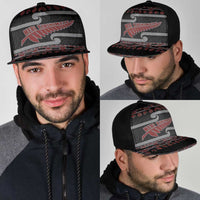 New Zealand Christmas Mesh Trucker Cap Meri Kirihimete Silver Fern Knit Style Red Color LT03 - Polynesian Pride