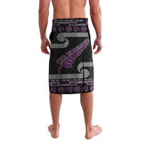 New Zealand Christmas Lavalava Meri Kirihimete Silver Fern Knit Style Purple Color - Polynesian Pride
