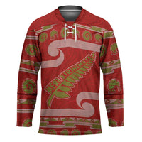 New Zealand Christmas Hockey Jersey Meri Kirihimete Silver Fern Knit Style Green Color LT03 Unisex Green - Polynesian Pride