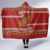 New Zealand Christmas Hooded Blanket Meri Kirihimete Silver Fern Knit Style Green Color - Polynesian Pride