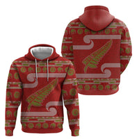 New Zealand Christmas Hoodie Meri Kirihimete Silver Fern Knit Style Green Color LT03 - Polynesian Pride