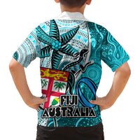 fiji-australia-rugby-family-matching-off-shoulder-long-sleeve-dress-and-hawaiian-shirt-kangaroo-and-palm-tree-blue-tapa-pattern-mix-aboriginal