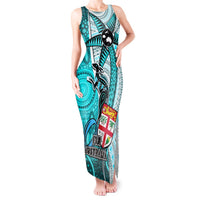personalised-fiji-australia-rugby-tank-maxi-dress-kangaroo-and-palm-tree-blue-tapa-pattern-mix-aboriginal