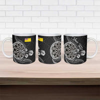 Personalised Niue Darts Masters Ceramic Mug Tribal Hiapo Dartboard - Polynesian Pride