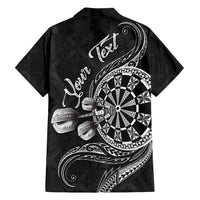 Personalised Niue Darts Masters Family Matching Off Shoulder Maxi Dress and Hawaiian Shirt Tribal Hiapo Dartboard - Polynesian Pride