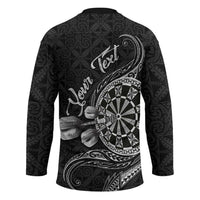 Personalised Niue Darts Masters Hockey Jersey Tribal Hiapo Dartboard - Polynesian Pride