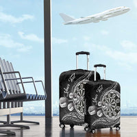 Personalised Niue Darts Masters Luggage Cover Tribal Hiapo Dartboard - Polynesian Pride