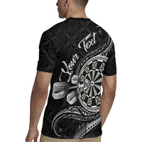 Personalised Niue Darts Masters Rugby Jersey Tribal Hiapo Dartboard - Polynesian Pride