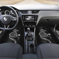 Personalised New Zealand Aotearoa Darts Masters Car Mats Tribal Silver Fern and Ta Moko Dartboard - Polynesian Pride