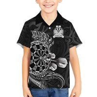 Personalised New Zealand Aotearoa Darts Masters Kid Hawaiian Shirt Tribal Silver Fern and Ta Moko Dartboard - Polynesian Pride