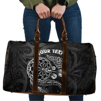 Personalised New Zealand Aotearoa Darts Masters Travel Bag Tribal Silver Fern and Ta Moko Dartboard - Polynesian Pride